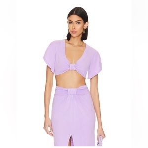 Tularosa Thea Top and midi skirt in Orchid Lilac- matching set